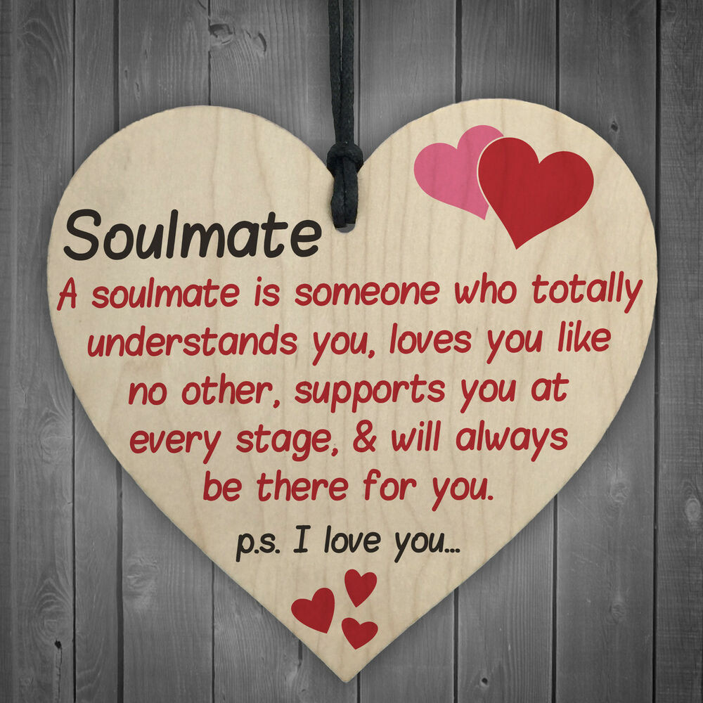 Valentines Day Gifts For Husband
 Soulmate I Love You Hanging Wooden Heart Valentines Day