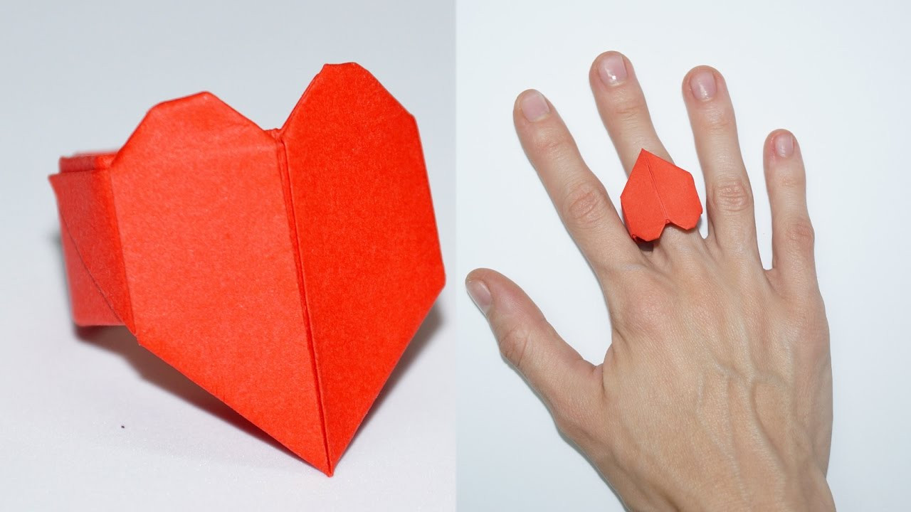 Valentines Day Paper Craft
 DIY paper crafts ideas for valentines day heart ring