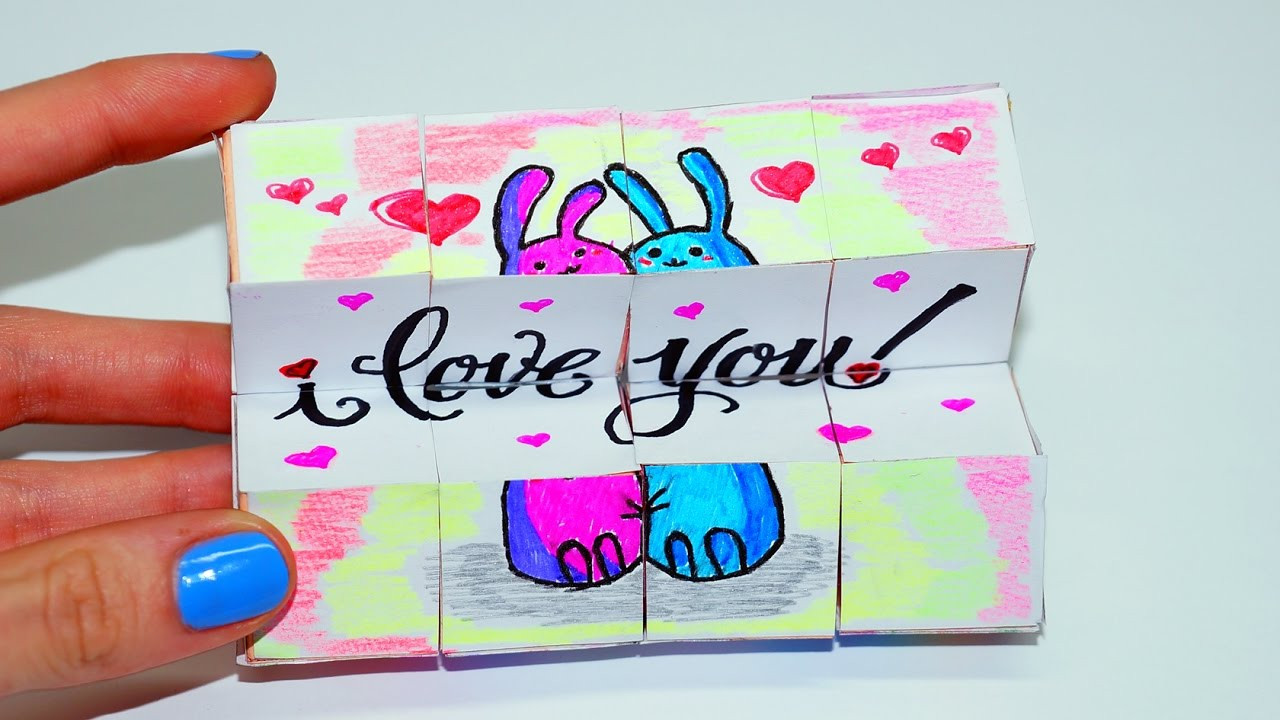 Valentines Day Paper Craft
 DIY Valentine s Day Gifts Ideas Magic CUBE TRANSFORMER
