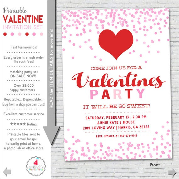Valentines Day Party Invitations
 Valentines Party Invitation Valentine Party Invitation