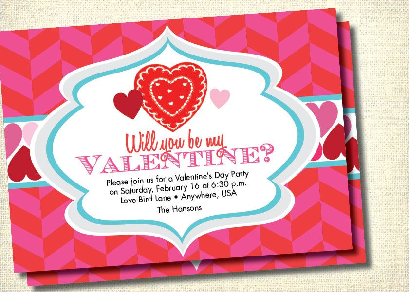 Valentines Day Party Invitations
 DIY Printable Valentine s Day Party Invitation