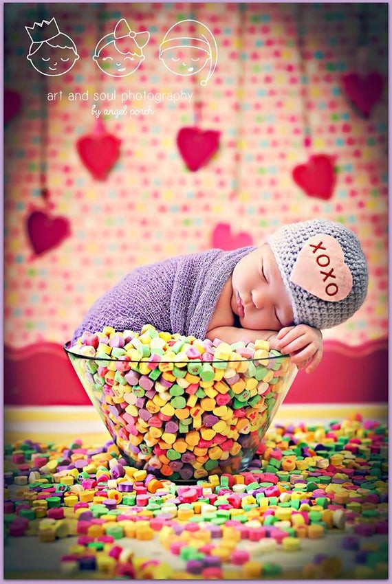 Valentines Day Photography Ideas
 Newborn Baby Girl Prop Valentine Hat