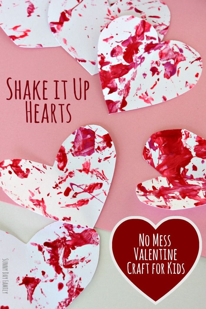 Valentines Day Toddler Craft
 Shake It Up Hearts No Mess Valentine Craft for