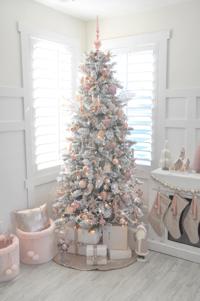 White Christmas Tree Ideas
 Kara s Party Ideas Blush Pink Vintage Inspired Tree