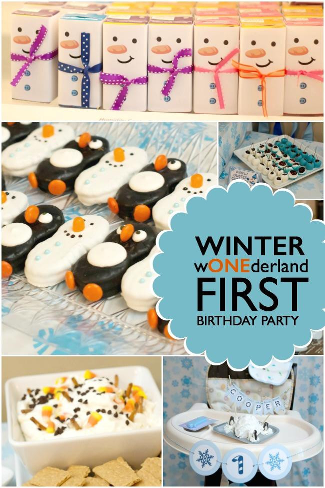 Winter 1st Birthday Party Ideas
 Boy s Winter ONEderland 1st Birthday Party Spaceships