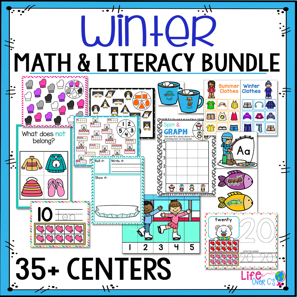 Winter Activities For Pre K
 Preschool Pre k Math & Literacy Centers