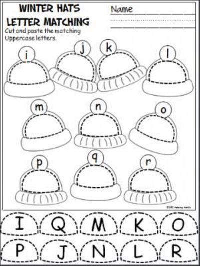 Winter Activities For Pre K
 Free winter uppercase and lowercase letters cut and paste
