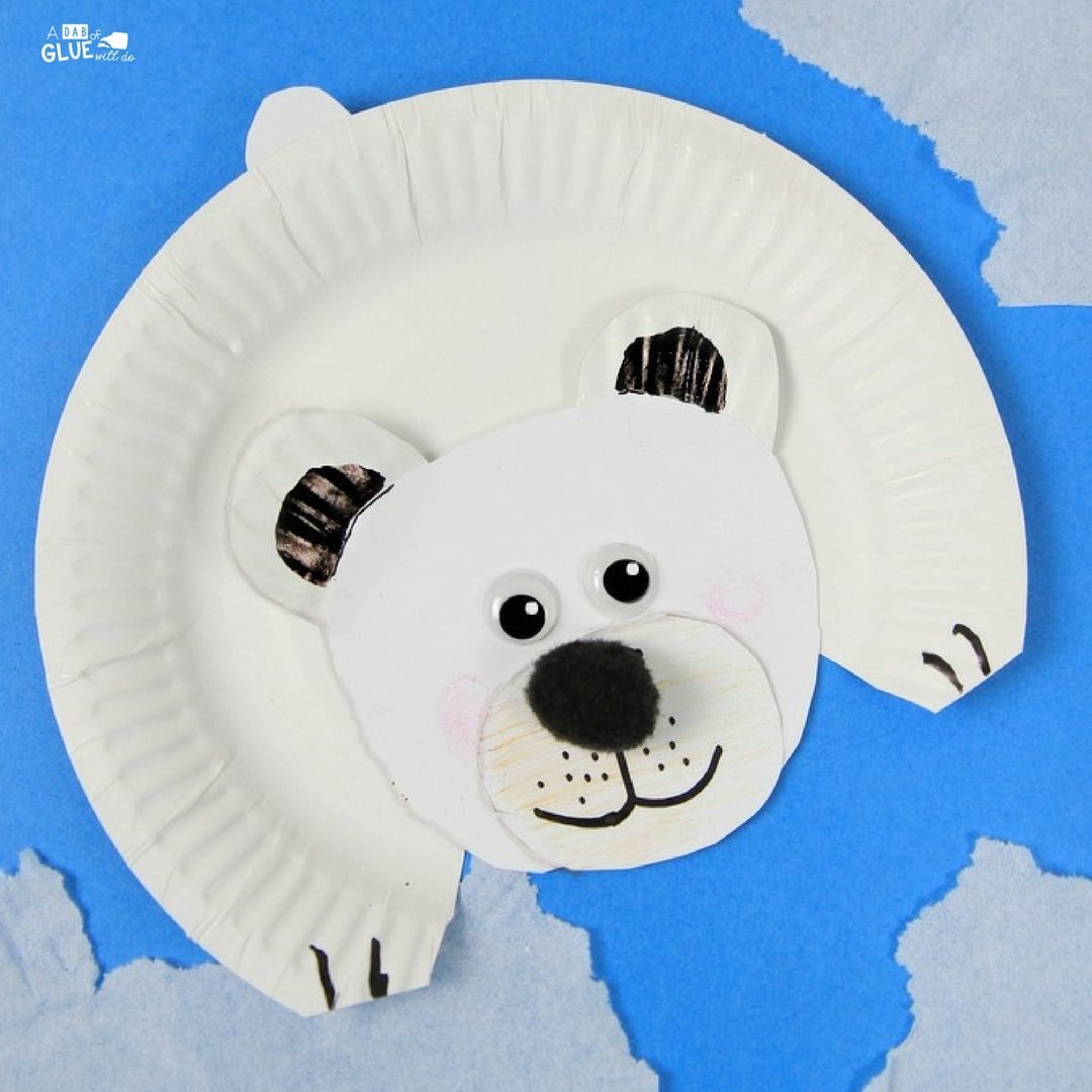 Winter Animals Preschool Crafts
 Polar Bear Paper Plate Craft Crafts
