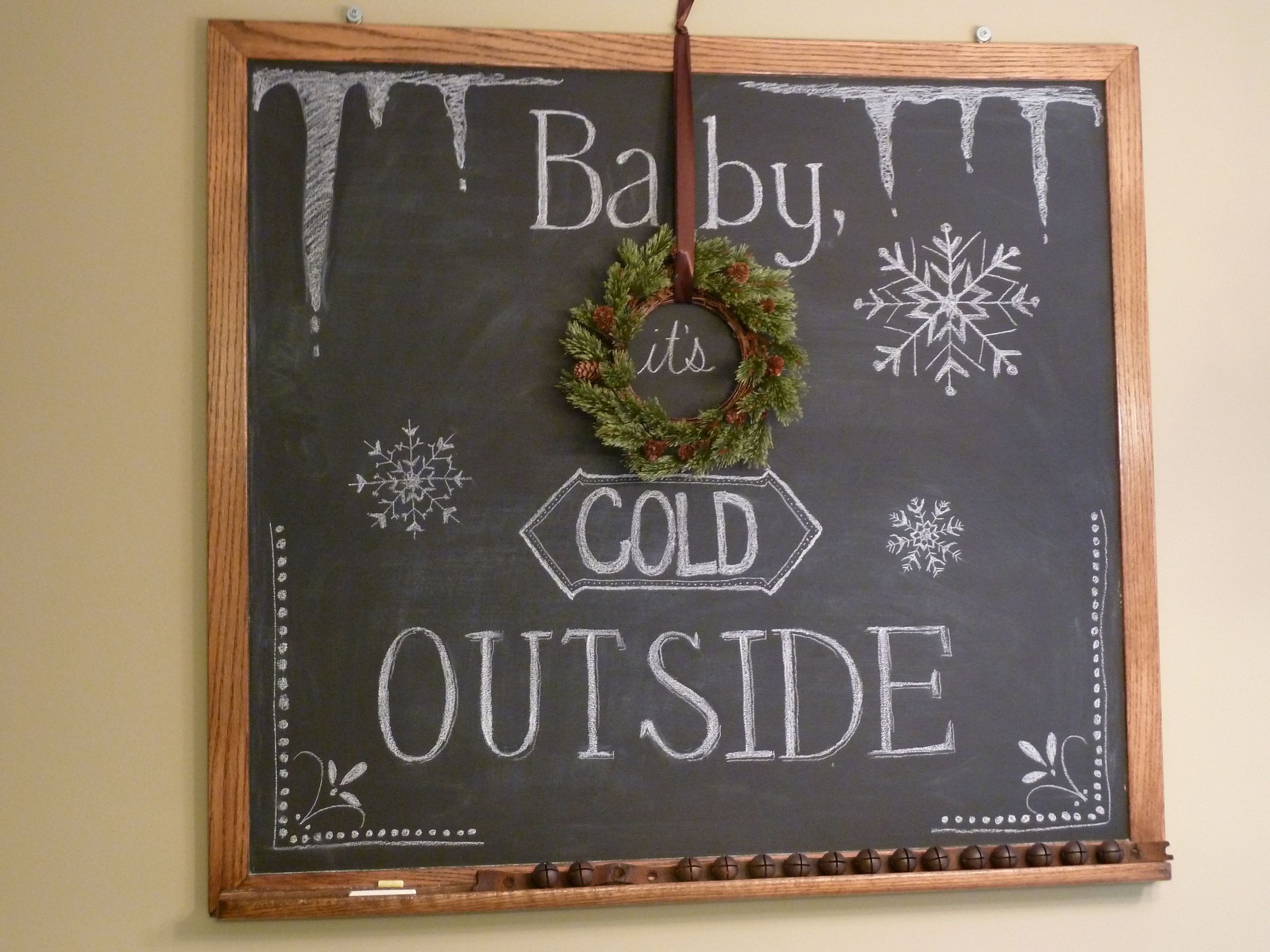 Winter Chalkboard Ideas
 winter chalkboard with wreath Chalkboards