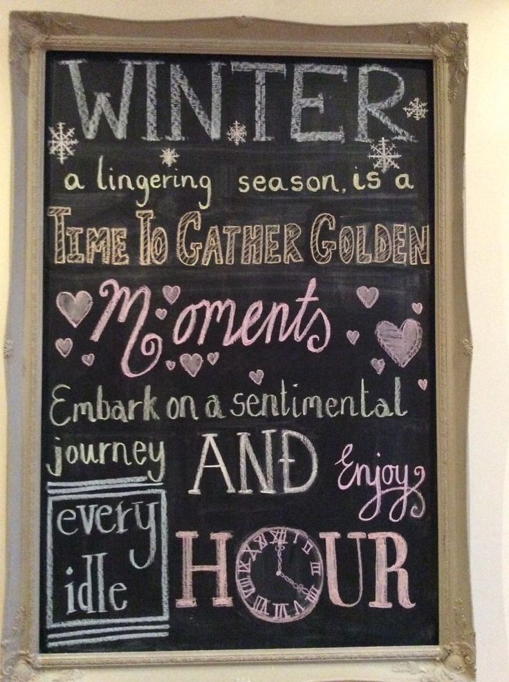 Winter Chalkboard Ideas
 Winter Chalkboard Quotes QuotesGram