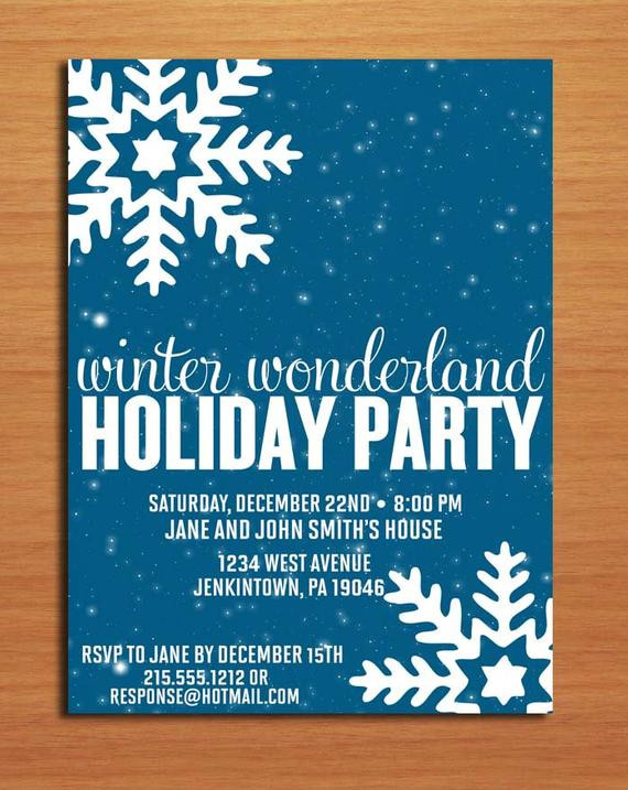 Winter Wonderland Party Invitations
 Winter Wonderland Customized Printable by
