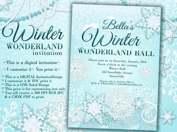 Winter Wonderland Party Invitations
 Winter Wonderland Party Winter Invitation Winter Party