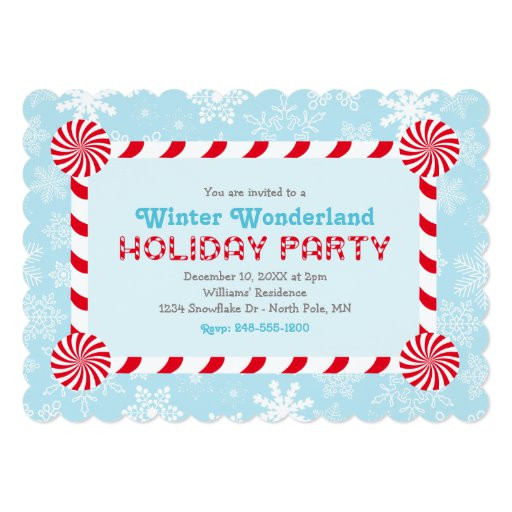 Winter Wonderland Party Invitations
 Winter Wonderland Holiday Party Invitation