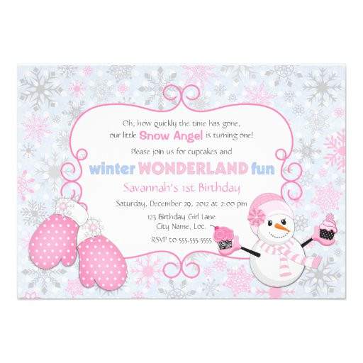 Winter Wonderland Party Invitations
 Winter Wonderland Birthday Invitation 5" X 7" Invitation