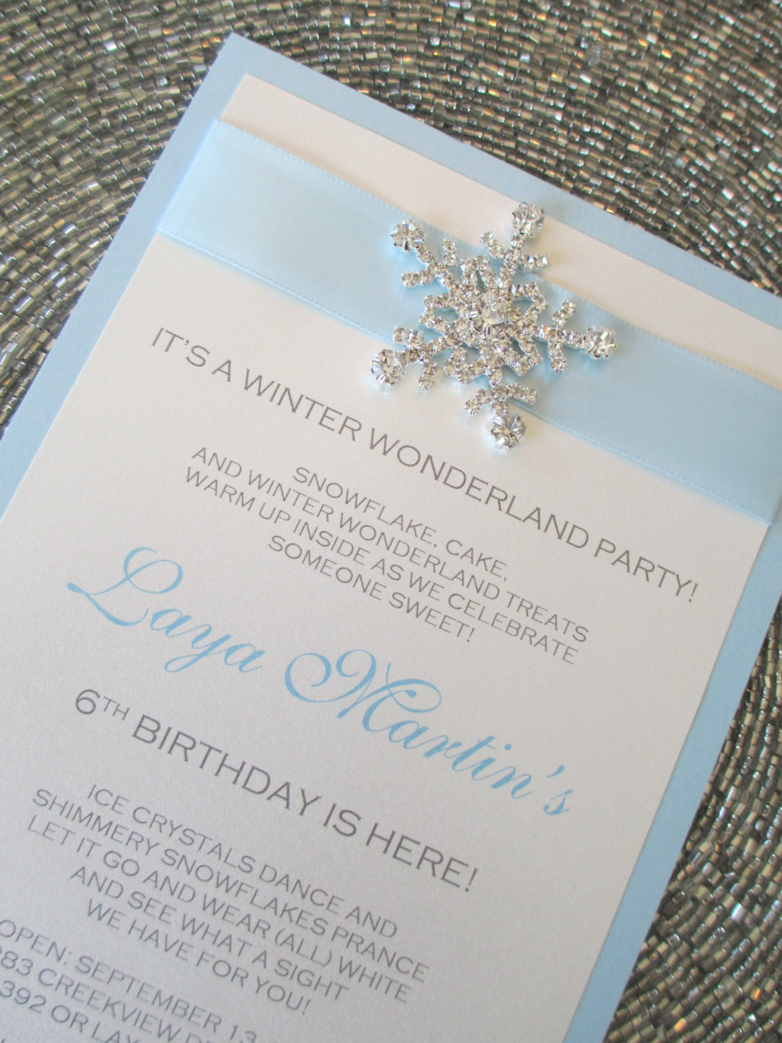 Winter Wonderland Party Invitations
 Winter Wonderland Invitation Frozen Invite Baby Blue