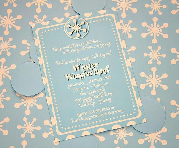 Winter Wonderland Party Invitations
 WINTER WONDERLAND Invitation DIY Printable by PiggyBankParties